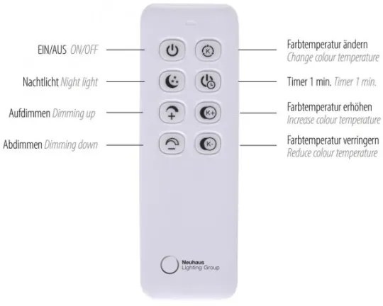 Paul Neuhaus 319-18 - LED Dimmelhető állólámpa HULA LED/21,5W/230V + távirányító