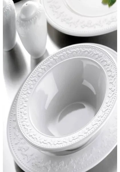 24 részes fehér porcelán étkészlet