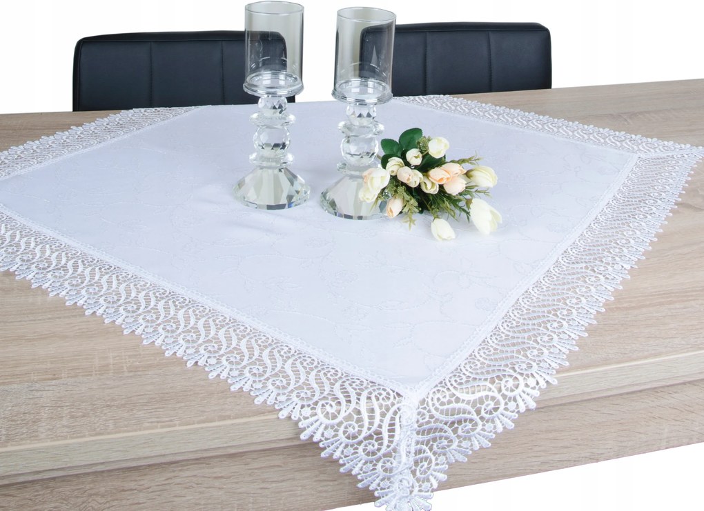 Gipurás, folttaszító terítő 85x85 cm, fehér, 107-es szövet