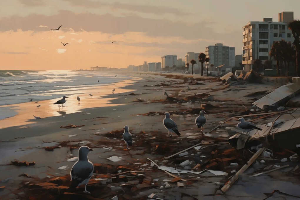 Poszter 45x30cm Sirályok a vihar után