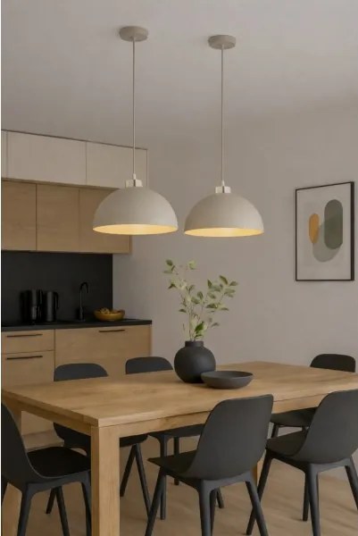 Brilagi - Kábelcsillár MOON 1xE27/60W/230V Ø 30 cm bézs/arany