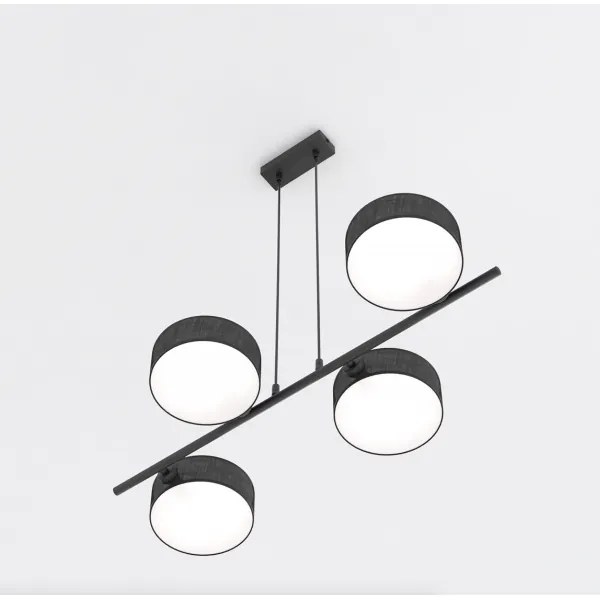 DRUMZ zsinóros csillár 4xE14/10W/230V fekete