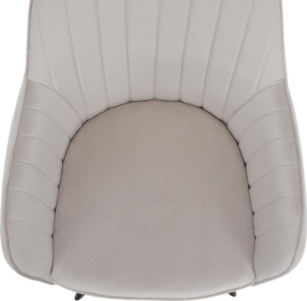 Design fotel, bézses szürke Velvet szövet, AURIL
