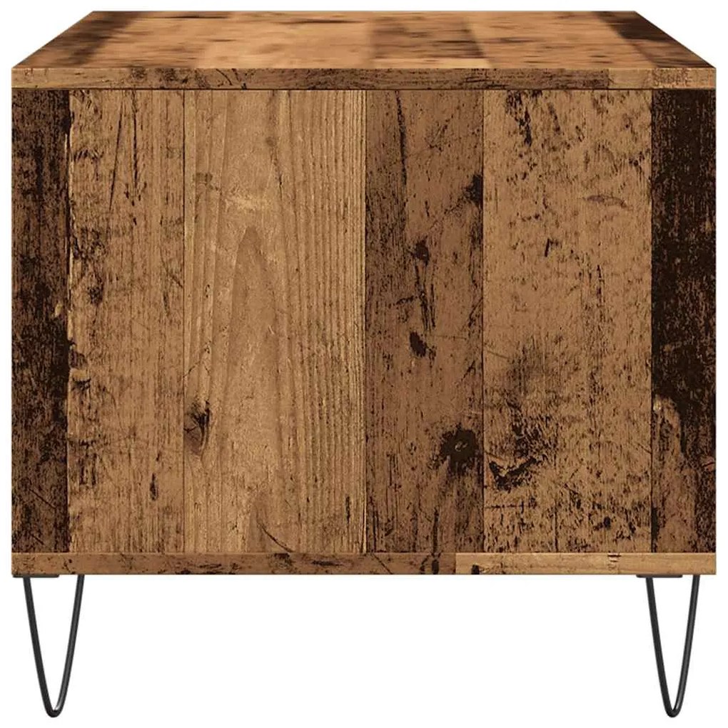 antik fa színű szerelt fa dohányzóasztal 90 x 49 x 45 cm