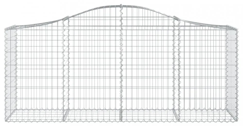12 db íves horganyzott vas gabion kosár 200x50x80/100 cm