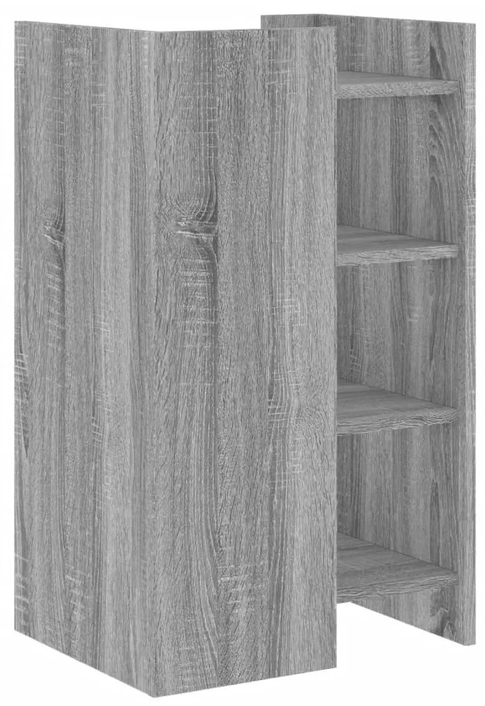 szürke sonoma színű szerelt fa tálalószekrény 45 x 35 x 75 cm