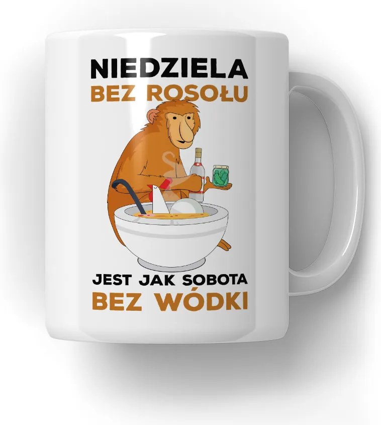 Bögre Vasárnap húsleves nélkül, mint szombat vodka nélkül Ajándék Hordozó