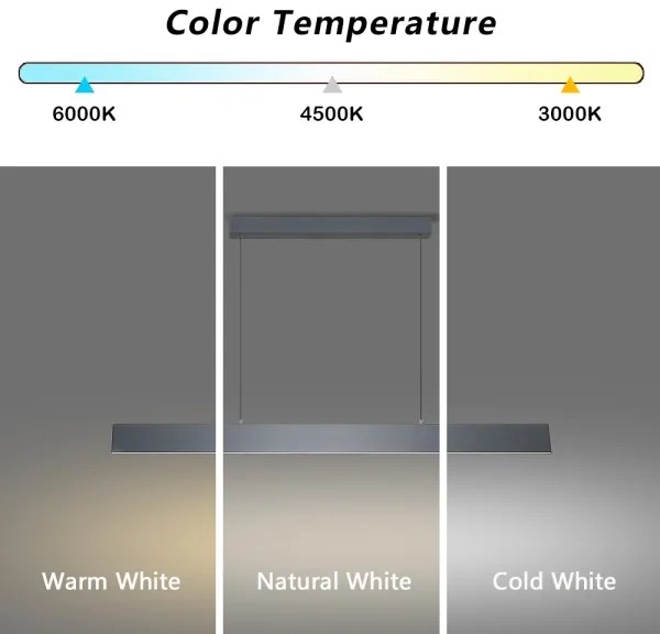 Brilagi - LED Dimmelhető csillár zsinóron SLIMLINE LED/40W/230V 3000-6000K antracit + távirányító