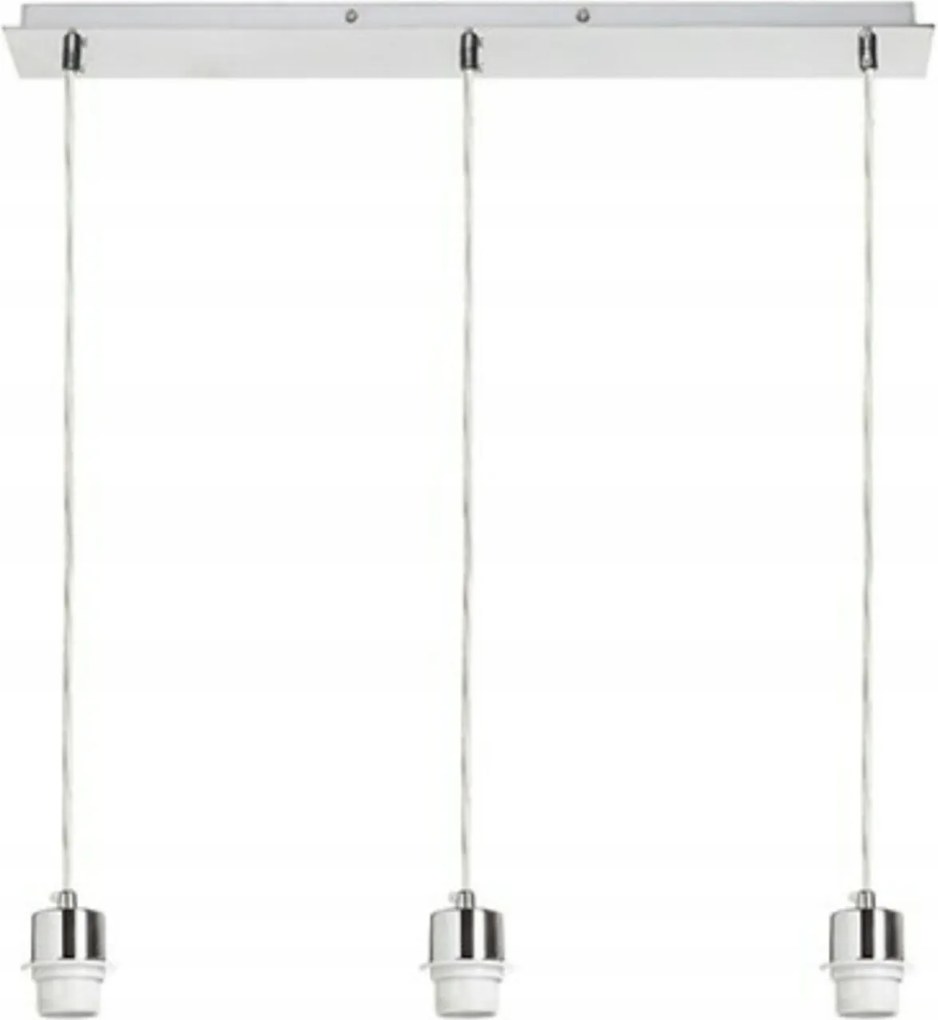 Rendl More 60 króm foglalat 3 függesztékhez, E27, 60 cm hosszú