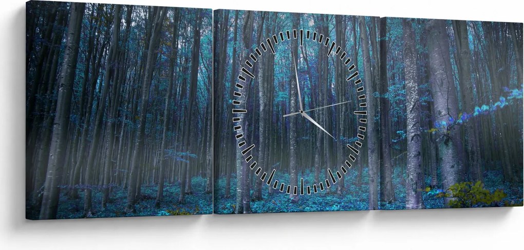 Kép - varázslatos erdő (órával) (90x30 cm)