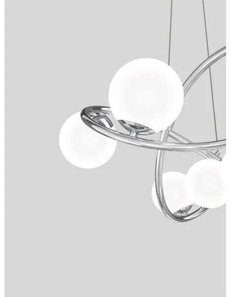 Wofi 7014-807 - LED Csillár zsinóron NANCY 8xG9/3,5W/230V fényezett króm