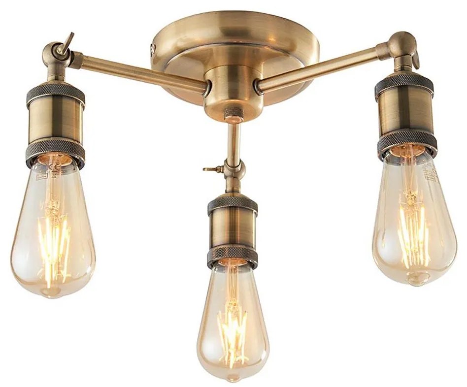 Endon 97243 - Spotlámpa HAL 3xE27/10W/230V réz