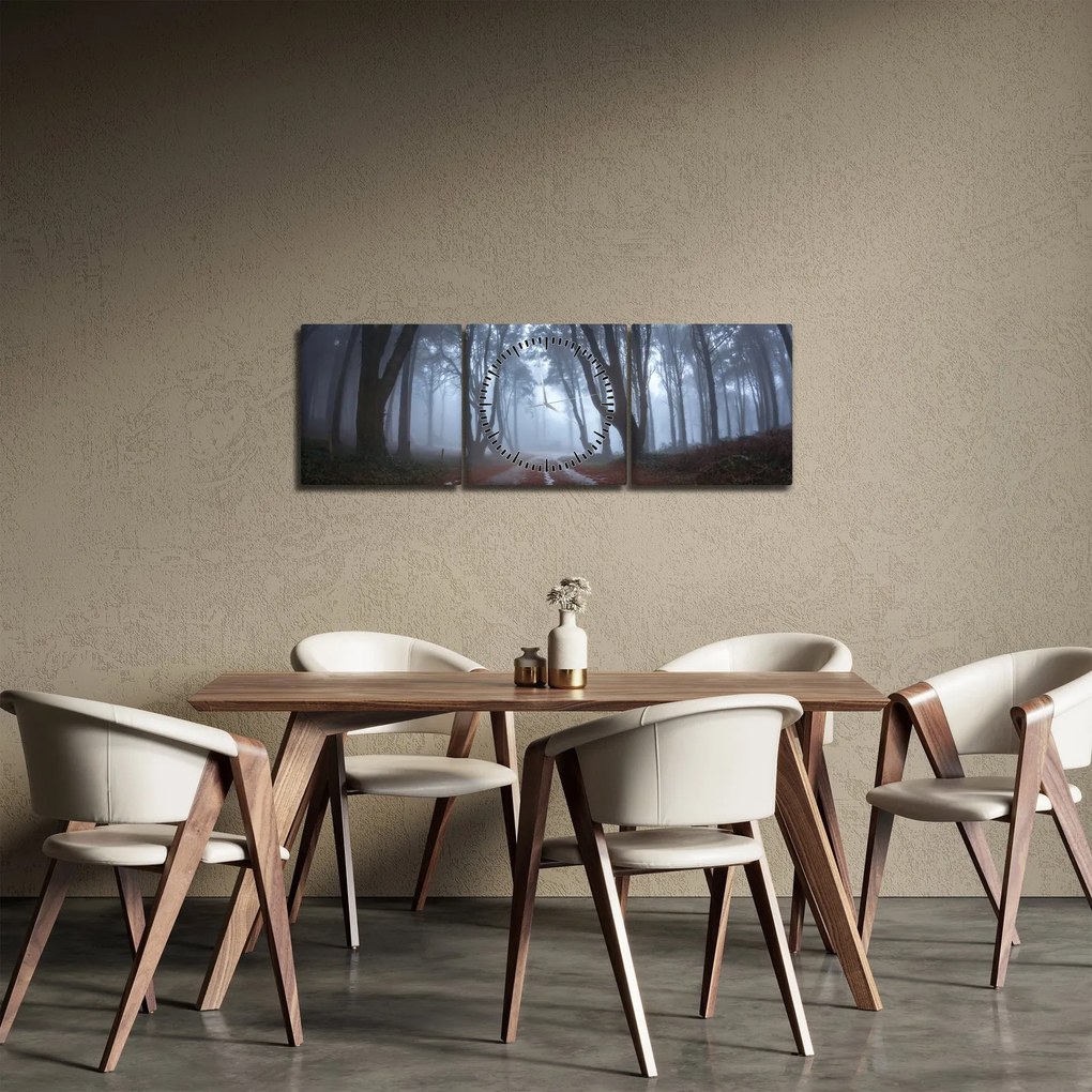 Kép - Egy esős napon (órával) (90x30 cm)