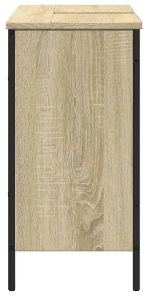 sonoma tölgy szerelt fa fürdőszobai mosdószekrény 80x30x60 cm
