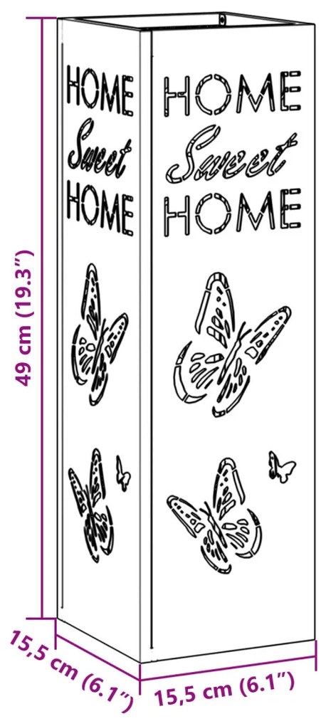 Napernyő Állvány Olívazöld 15.5 x 15.5 x 49 cm Acél