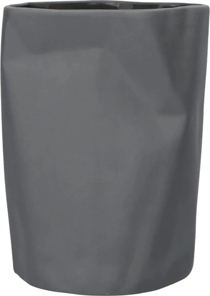 Váza hajlított fekete 20 cm Ćmielów