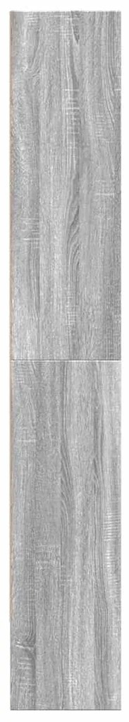 szürke sonoma szerelt fa könyvszekrény 80 x 30 x 189 cm