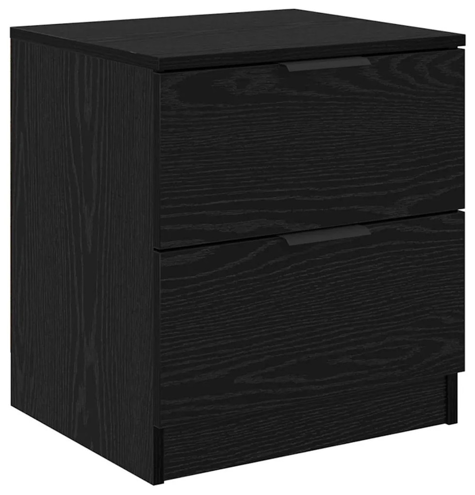 Éjjeliszekrény 2 pcs Musta tammi 45 x 39 x 50 cm Faanyag