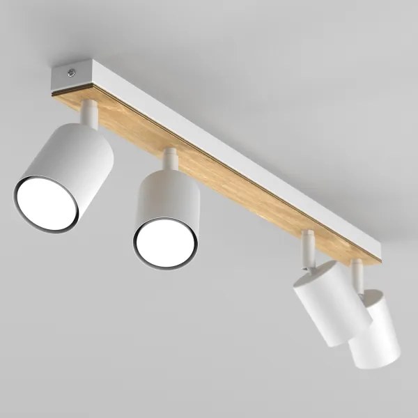 Spotlámpa TULON 4xGU10/8W/230V fehér/tölgy