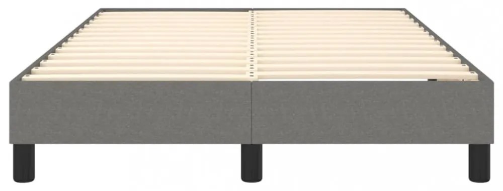 sötétszürke szövet rugós ágykeret 120x200 cm