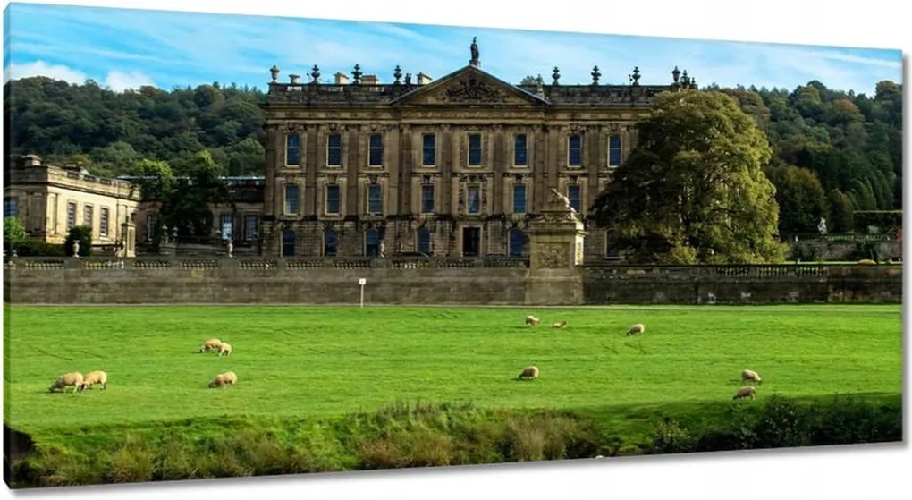 Vászonkép 115x55 Bárányok a gyepen