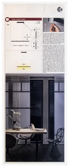 Paulmann 79693 - LED/42W Dimmelhető csillár zsinóron LENTO 230V fekete