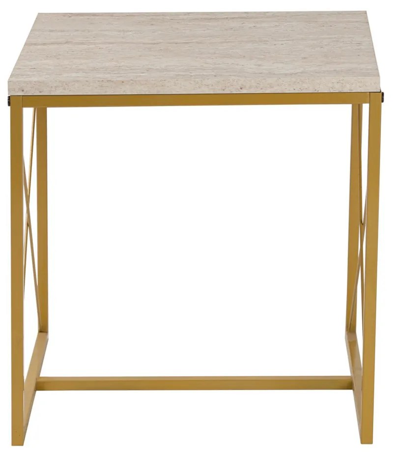 Defne Gold Travertine dohányzóasztal