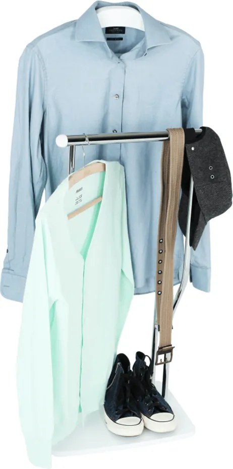 Fogas, néma szolga, króm + fehér, ELIAS