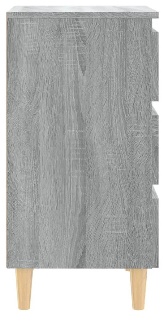 2 db szürke sonoma színű éjjeliszekrény falábakkal 40x35x69 cm