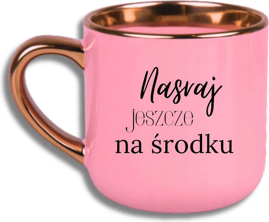 Bögre Rózsaszín Elegáns Nagy Vicces Ajándék Még Középen