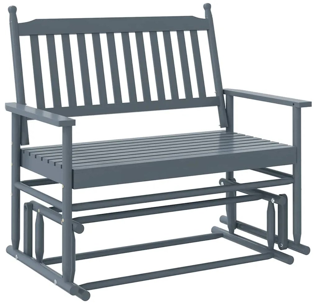 szürke tömör nyárfa hintapad 118 x 70 x 104,5 cm