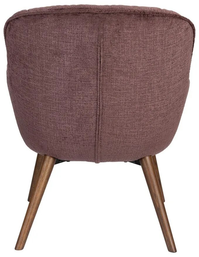 Sötétlila bársony fotel Lenn – Dutchbone