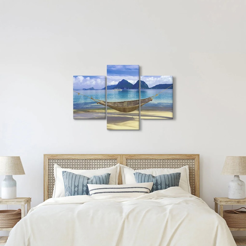 Kép - Egy függőágy képe a tengerparton 2 (90x60 cm)