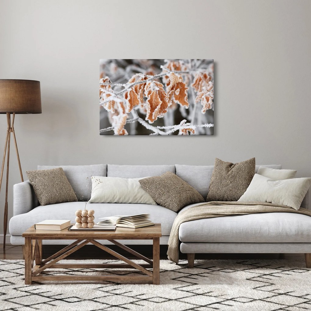 Kép - Fagyott levelek (90x60 cm)