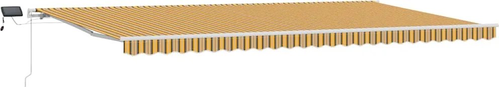 vidaXL Behúzható napellenző Sokszínű 600 × 300 cm Szövet és Acél