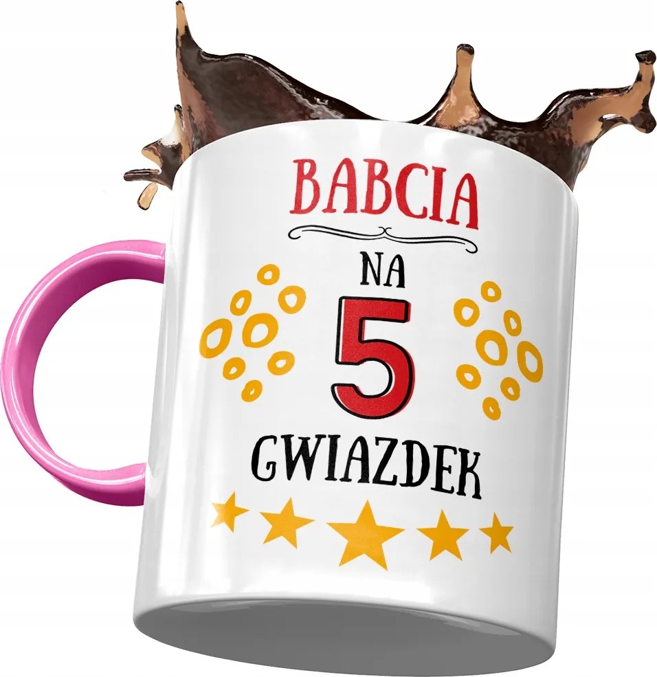 Rózsaszín Bögre Nagymama Napjára Nyomtatott Fotóval