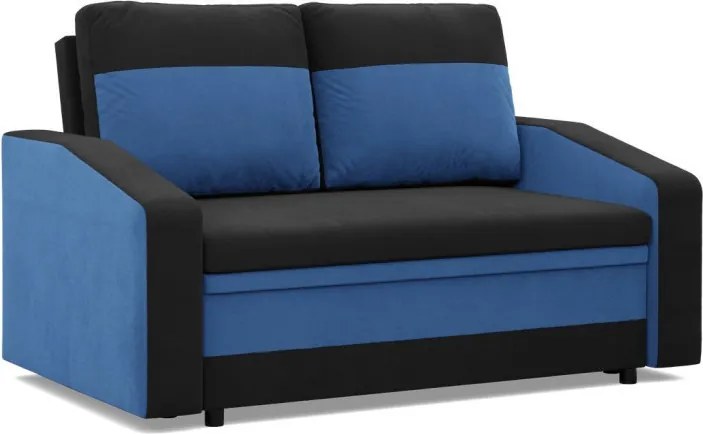 Hewlet kanapé, szövet anyag, fekete - kék