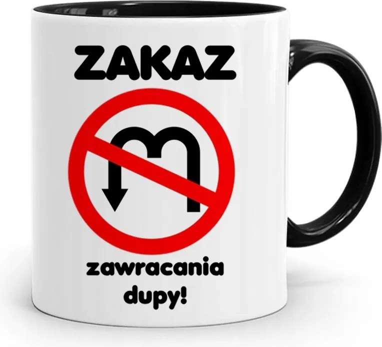 Bögre Fekete Vicces Visszafordulási Tilalom fényképes nyomtatással