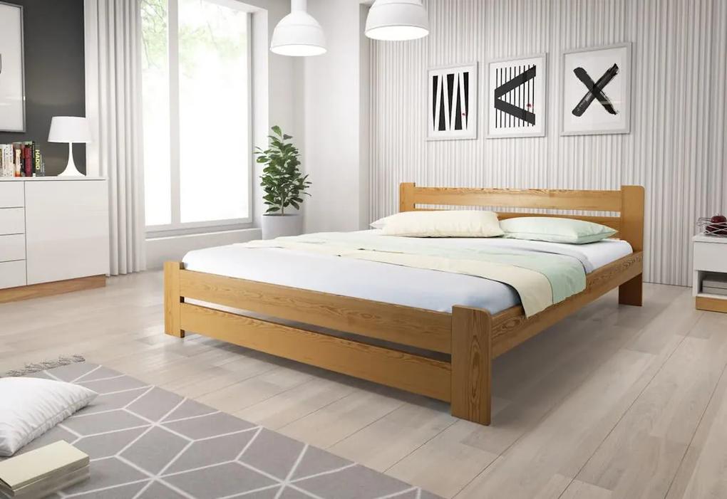 P/ HEUREKA ágy + matrac + ágyrács AJÁNDÉK, 180x200 cm, tölgy-lakk