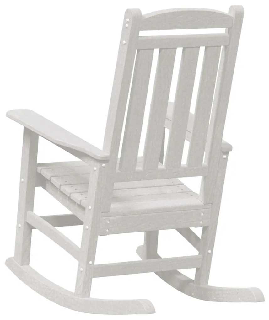 2 db-os Kertihintaszék Fehér 70x92x107.5 cm HDPE
