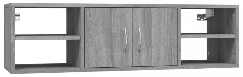 szürke sonoma színű szerelt fa fali polc 102 x 30 x 29 cm