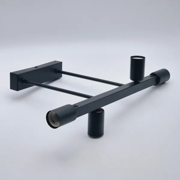 Csillár rúdon ASTRID 4xE27/60W/230V fekete