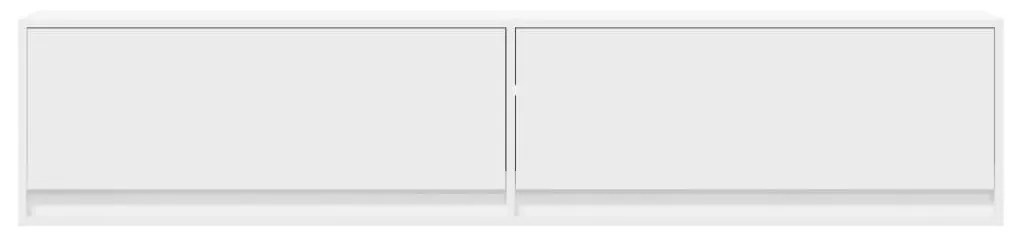 fehér falra szerelhető TV-szekrény LED-del 180 x 31 x 38 cm