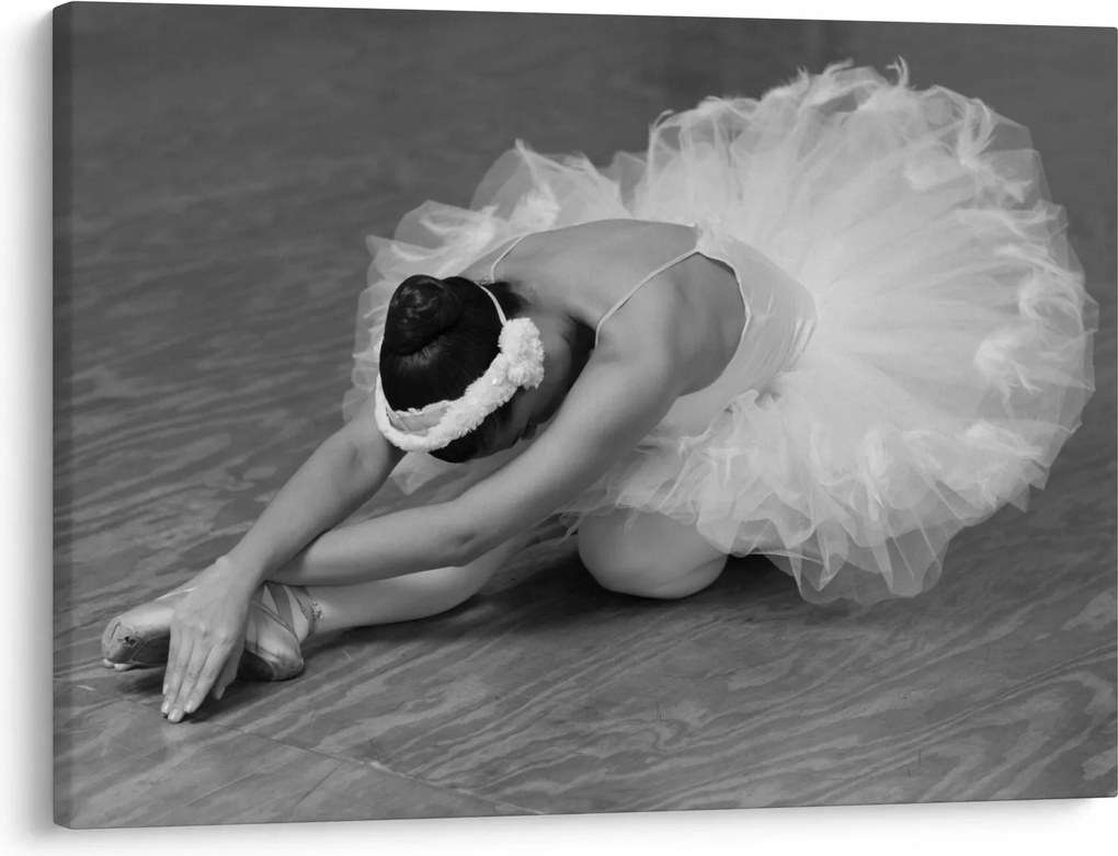 Kép - Balerina, fekete-fehér (70x50 cm)