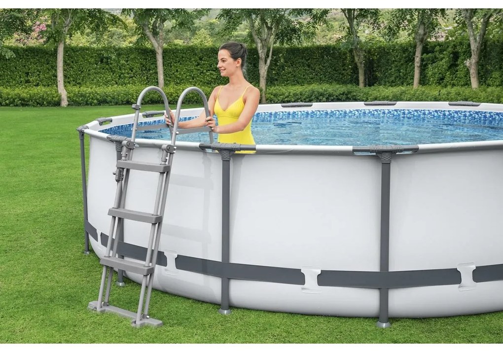 Bestway 56418 Föld feletti medence Steel Pro MAX ,366 x 100 cm, szűrővel és lépcsővel