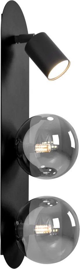 KAJA K-5483 ARIES Fekete Színű Fali Lámpa 3xGU10 + G9 10W IP20