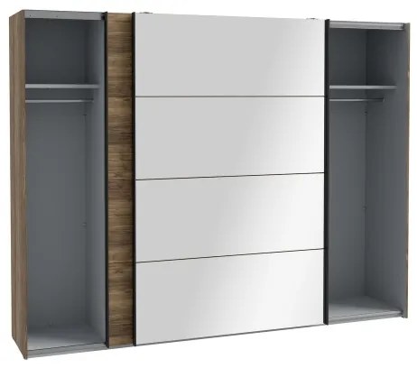 Tükrös gardróbszekrény OREN 270x210 cm artisan tölgy