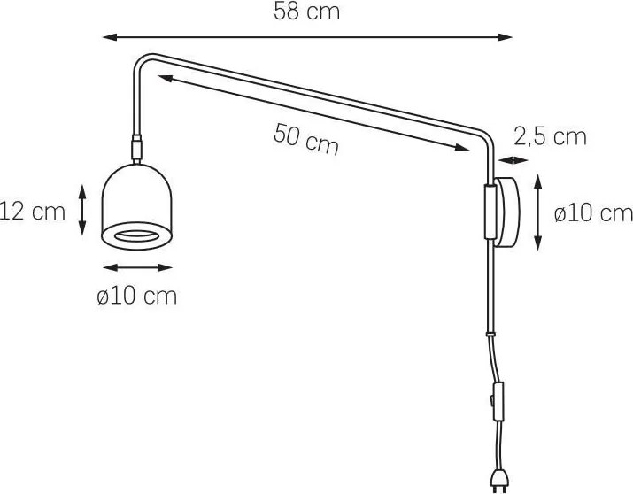 Kaspa GASPAR 21055105 Fali Lámpa 1x9W/GU10 IP20