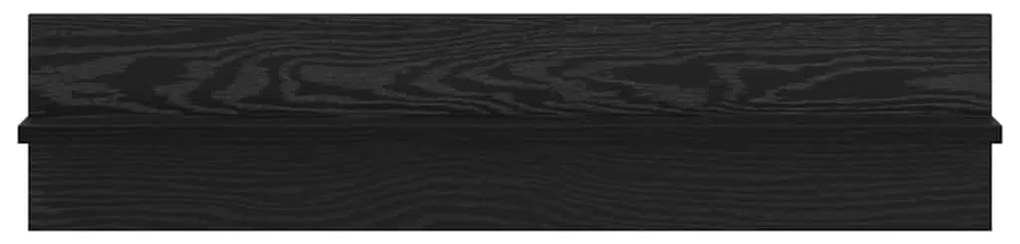 Falpolcok polcokkal 2 pcs Musta tammi 80 x 11.5 x 18 cm Faanyag