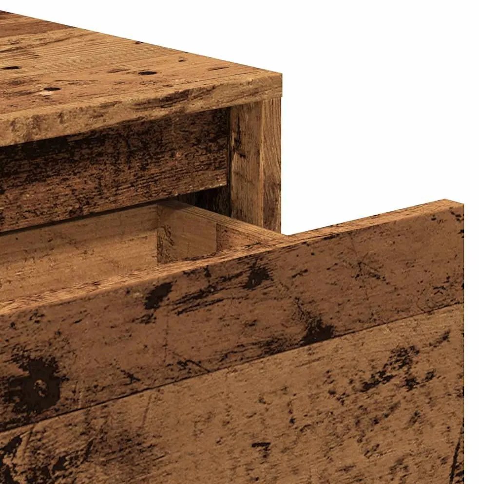 szürke sonoma szerelt fa tálalóasztal 100x35x76,5 cm